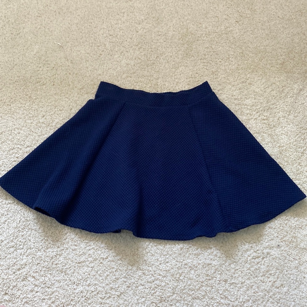 H&M Navy Blue Skater Skirt